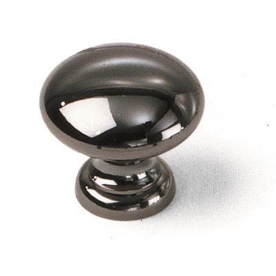 Laurey 40712 1 3/8" Solid Brass Knob - Black Nickel in the Gleaming Solid Brass collection