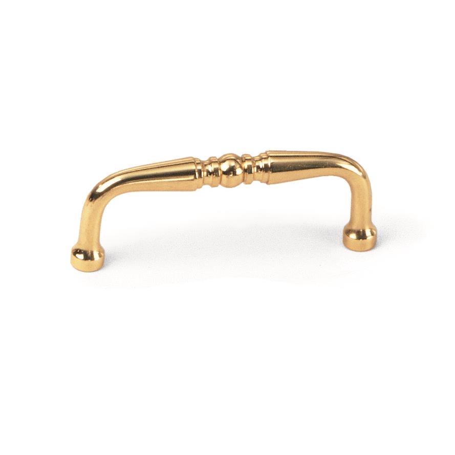 Laurey 45301 3" Solid Brass Pull - Polished Brass in the Gleaming Solid Brass collection
