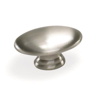 Laurey 52239 1 1/2" Nantucket Oval Knob - Satin Pewter in the Nantucket collection