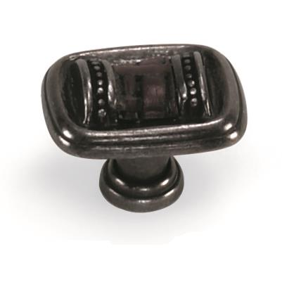 Laurey 59606 1 3/8" Sirocco Knob - Dark Bronze w/ Brown Leather Wrap in the Sirocco collection