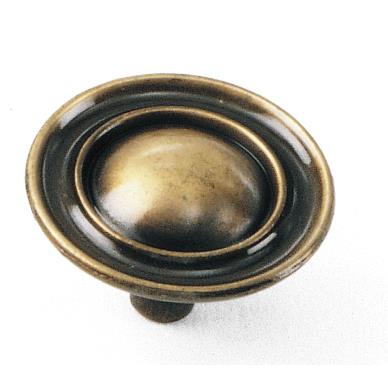 Laurey 75905 1 1/2" Classic Traditions Ambassador Knob - Antique Brass in the Classic Traditions collection