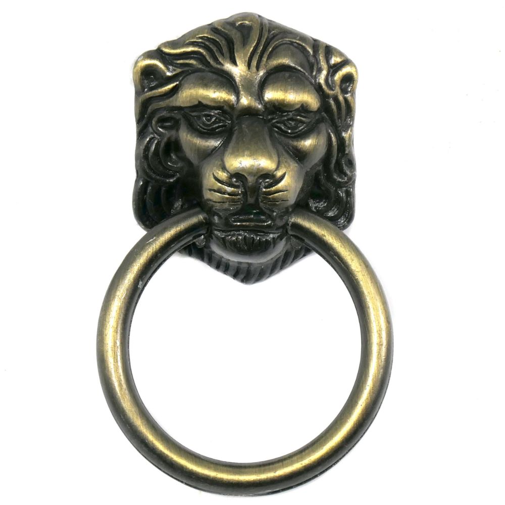 Laurey 78805 Classic Traditions Lion Head Pull - Antique Brass in the Classic Traditions collection