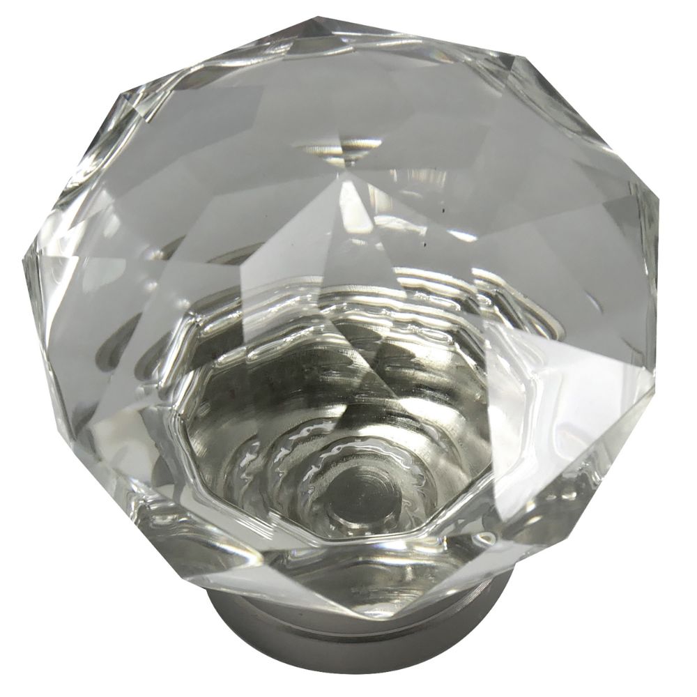 Laurey 81959 55mm Knob - Kristal - Satin Nickel