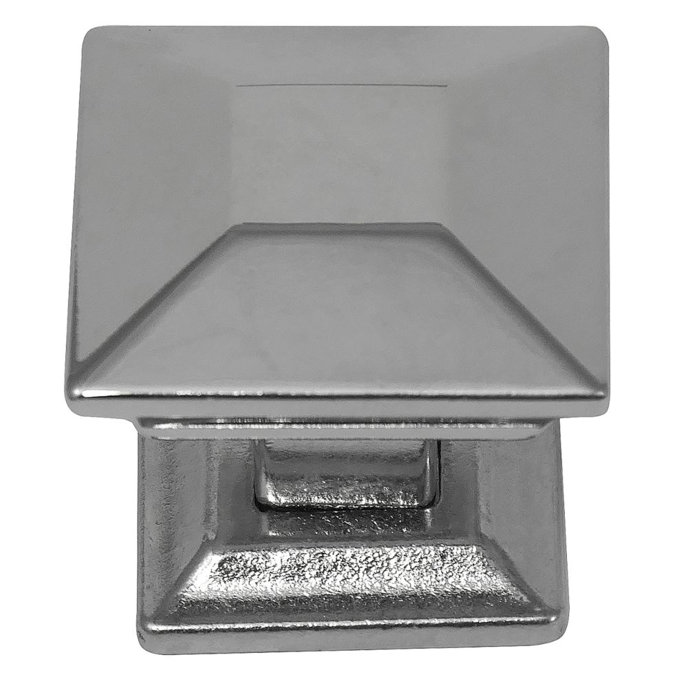 MNG Hardware 83514 Large Knob with Back Plate - Poise - Polished Nickel