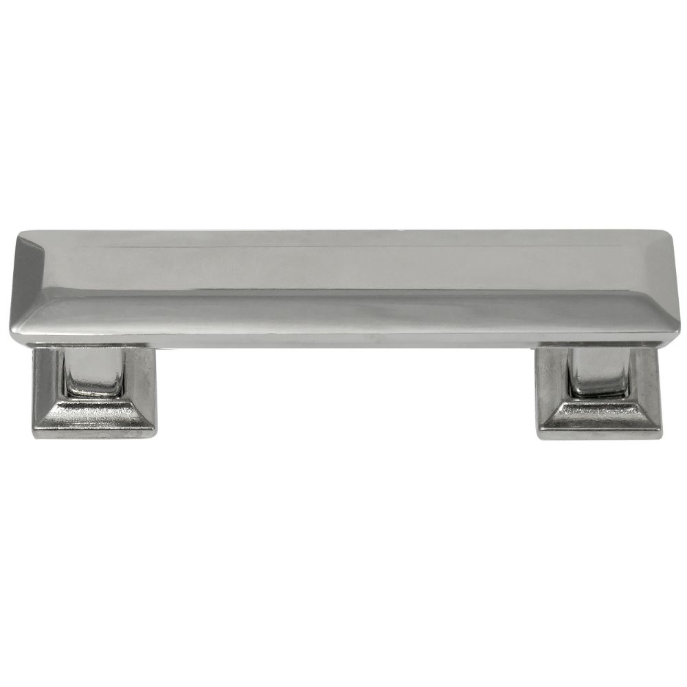 MNG Hardware 83614 3" Pull with Back Plate - Poise - Polished Nickel