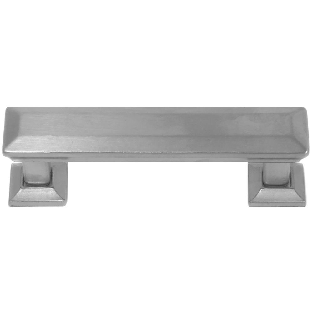 MNG Hardware 83628 3" Pull with Back Plate - Poise - Satin Nickel