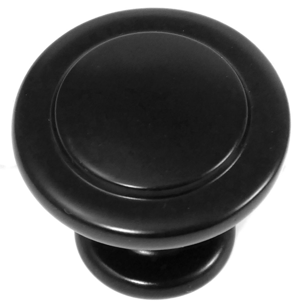 MNG 84320 Large Button Knob - Riverstone - Matte Black