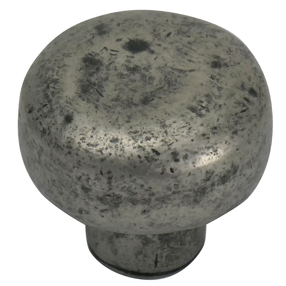 MNG Hardware 84464 Large Round Knob - Riverstone - Distressed Pewter