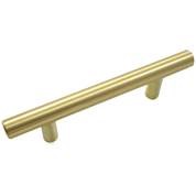 Laurey 87104 Steel T-Bar Pull - 96mm c/c - Satin Brass 