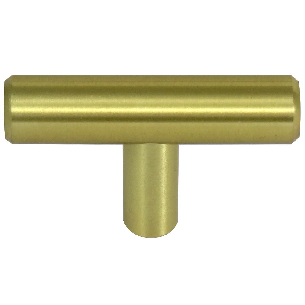 Laurey 87904-10 Steel T-Bar Knob - 2" - Satin Brass - 10 Pc Multipack