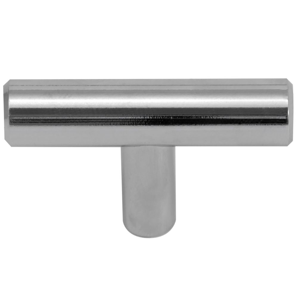 Laurey 87926-100 Steel T-Bar Knob - Polished Chrome - 2" - 100 Pc Multipack