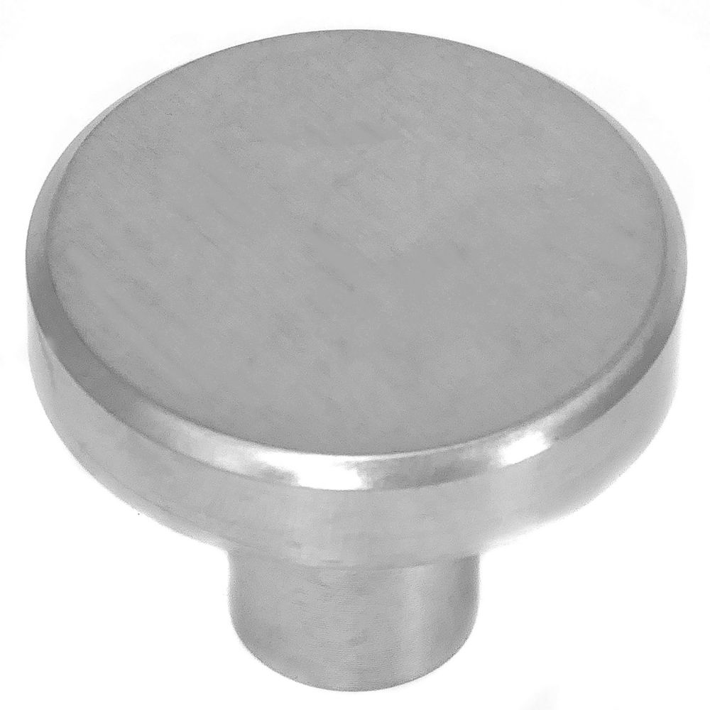 MNG Hardware 88907 Brickell Stainless Steel Large Flat Top Knob  - 1 1/2"