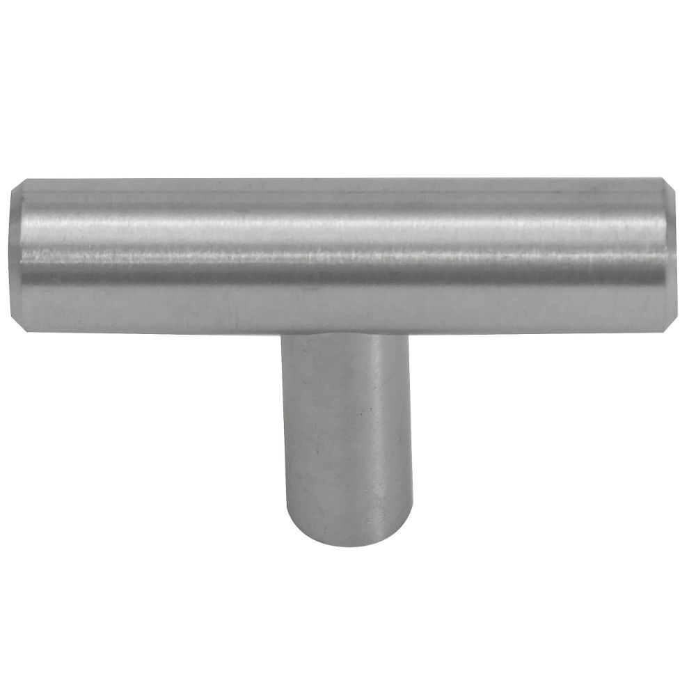 Laurey 89013-10 Melrose Stainless Steel T-Bar Knob - 2"  - 10 Pc Multipack