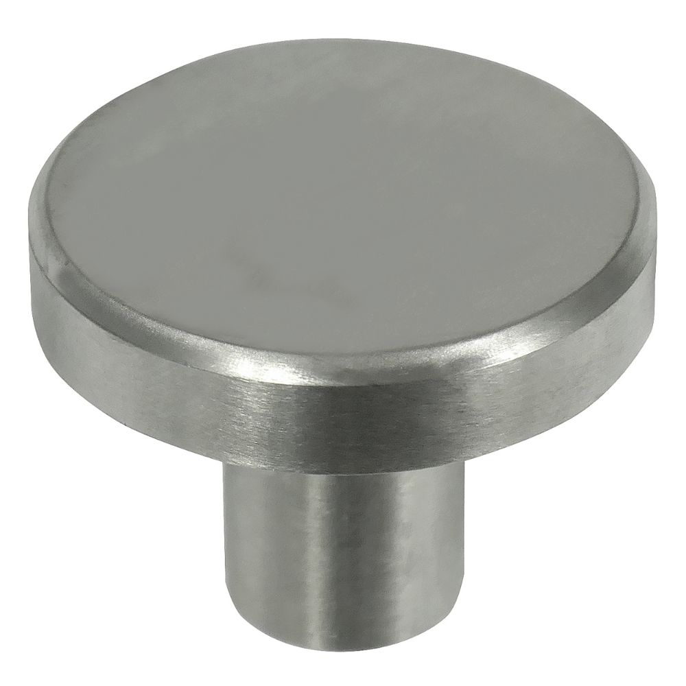 Laurey 89301 Melrose Stainless Steel Large Flat Top Knob  - 1 1/2" in the Melrose collection