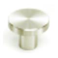 Laurey 89401 Melrose Stainless Steel Small Flat Top Knob  - 1 1/4" in the Melrose collection