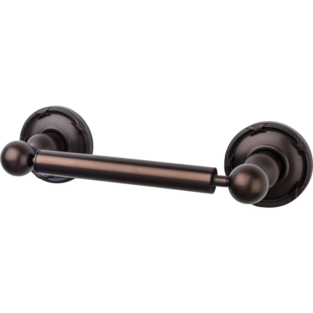 Top Knobs ED3ORBE Edwardian Bath Tissue Holder - Oil Rubbed Bronze  - Ribbon Backplate