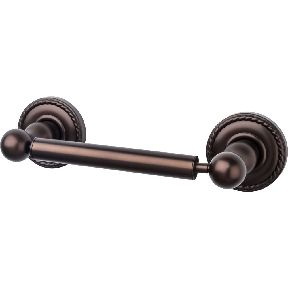 Top Knobs ED3ORBF Edwardian Bath Tissue Holder - Oil Rubbed Bronze  - Rope Backplate