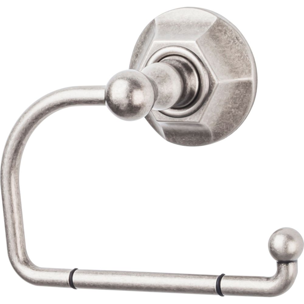Top Knobs ED4APB Edwardian Bath Tissue Hook - Antique Pewter - Hex Backplate