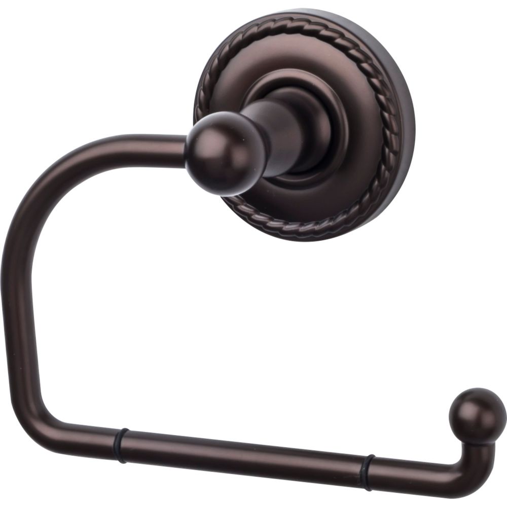 Top Knobs ED4ORBF Edwardian Bath Tissue Hook - Oil Rubbed Bronze - Rope Backplate