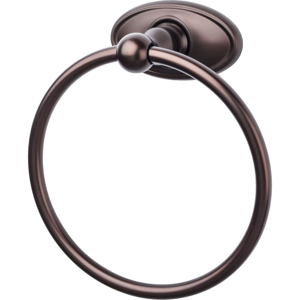 Top Knobs ED5ORBC Edwardian Bath Ring - Oil Rubbed Bronze - Oval Backplate