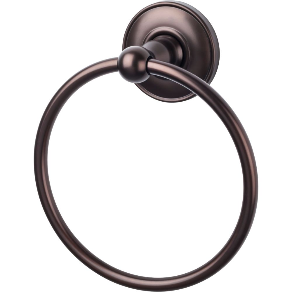 Top Knobs ED5ORBD Edwardian Bath Ring - Oil Rubbed Bronze - Plain Backplate