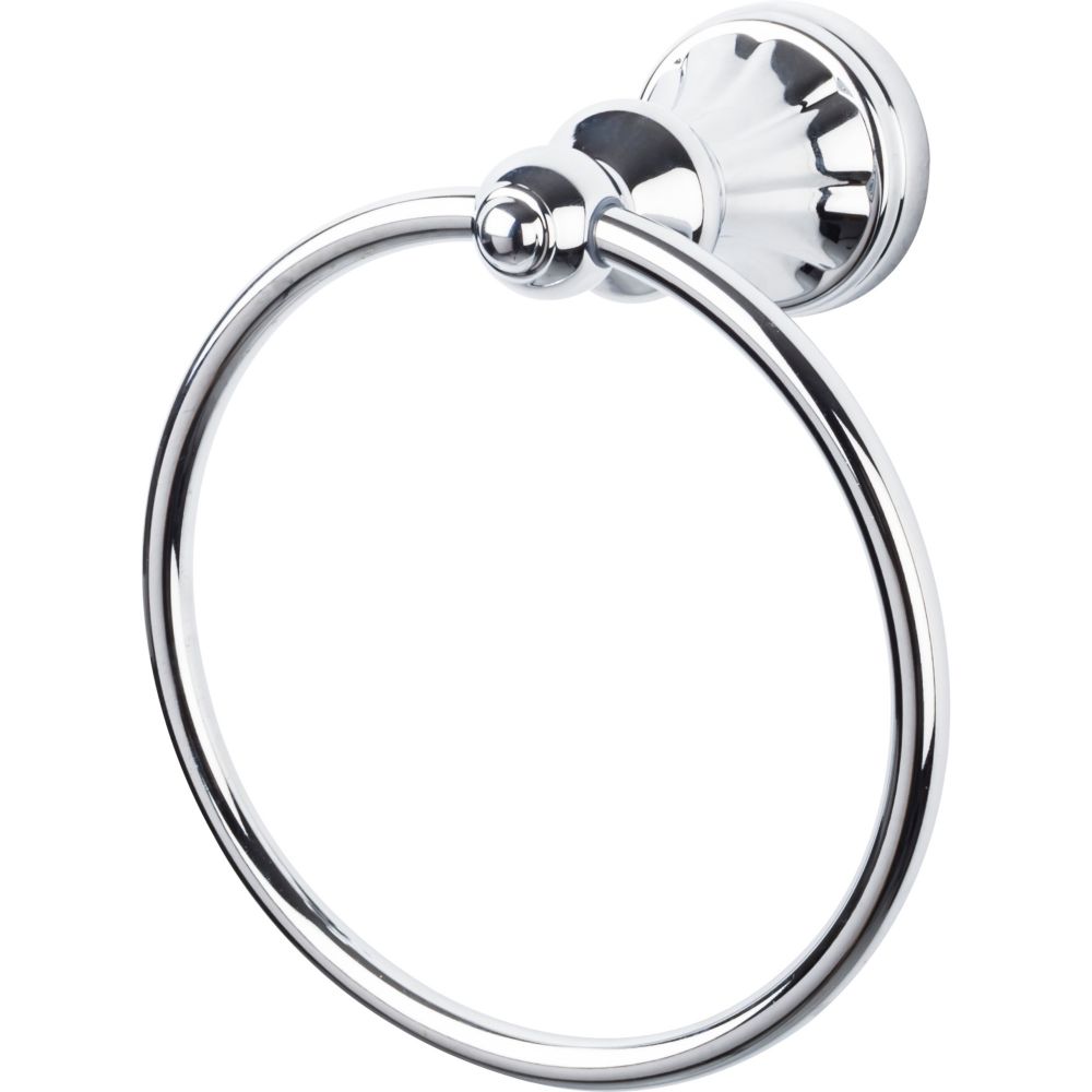 Top Knobs Hudson Bath Ring in Polished Chrome