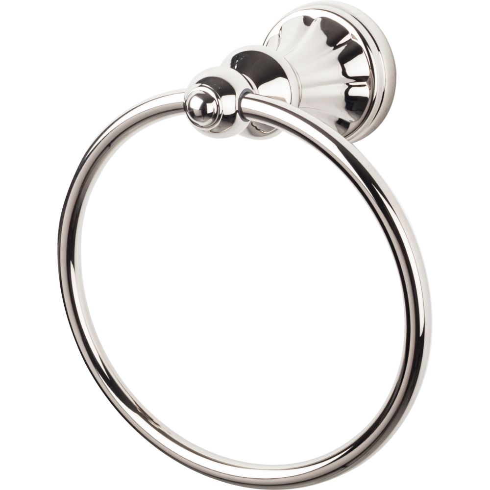 Top Knobs HUD5PN Hudson Bath Ring - Polished Nickel