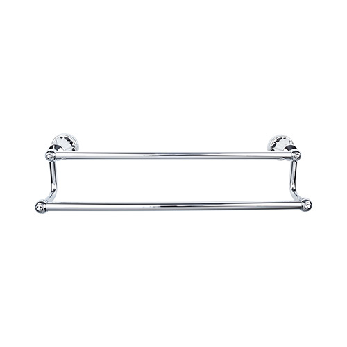 Top Knobs HUD7PC Hudson Bath 18" Double Towel Bar - Polished Chrome