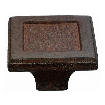 Top Knobs M1821 Square Inset Knob 2" - True Rust