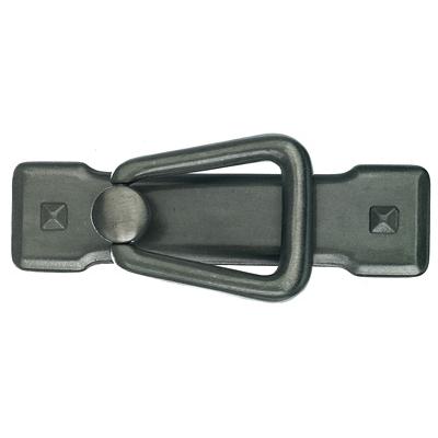 Top Knobs M238 - Mission Ring Pull w/Backplate 3 13/16 (c-c) - Pewter Light - Chateau II Collection 