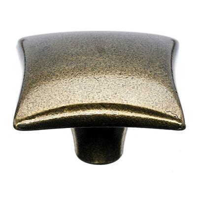 Top Knobs M254 - Square Knob 1 3/8 - German Bronze - Chateau II Collection 