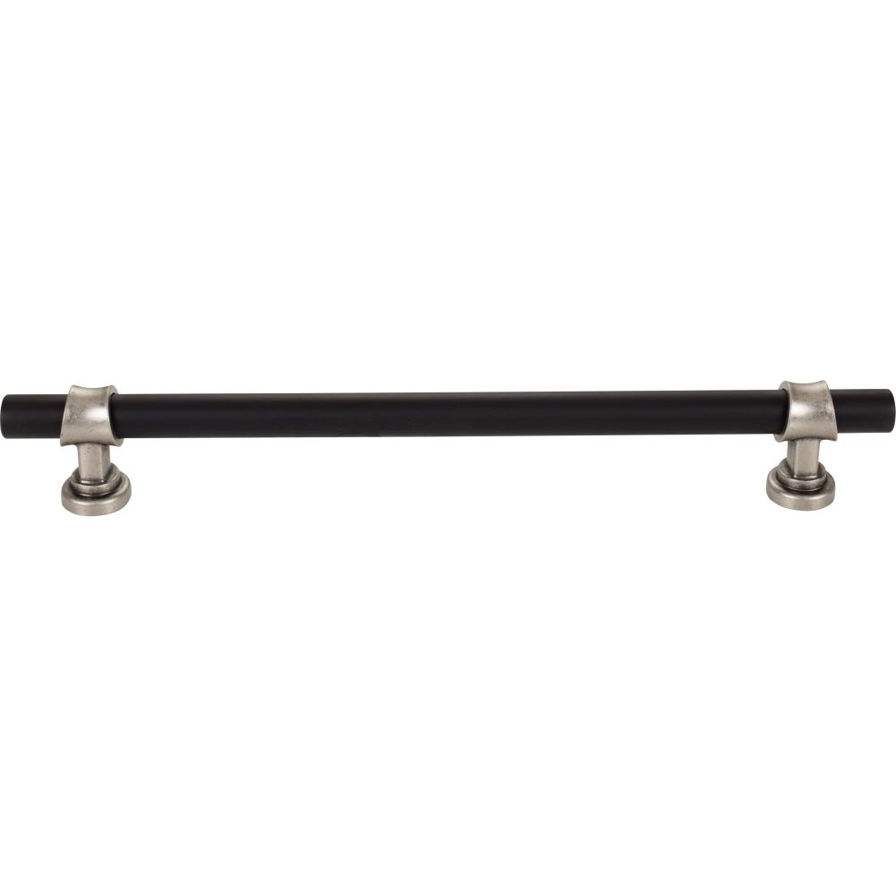 Top Knobs M2778 Bit Appliance Pull 12" (c-c) - Flat Black and Pewter Antique