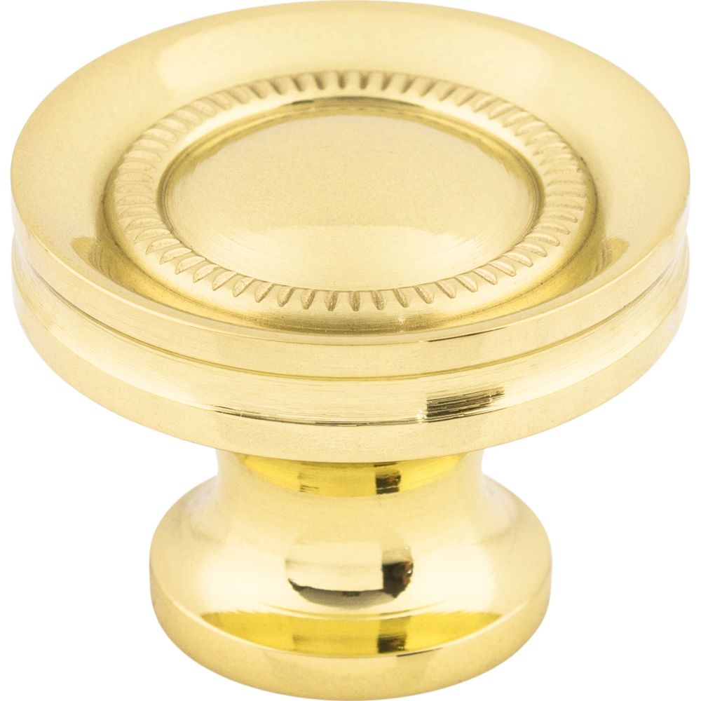 Top Knobs M290 Button Faced Knob 1 1/4" - Polished Brass