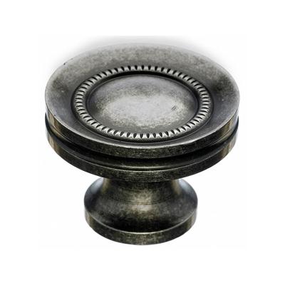 Top Knobs M294 Button Faced Knob 1 1/4" - Pewter Antique