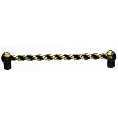 Top Knobs M451 - Thames Twist Bar Pull 7 9/16 (c-c) - Dark Antique Brass - Chateau II Collection 