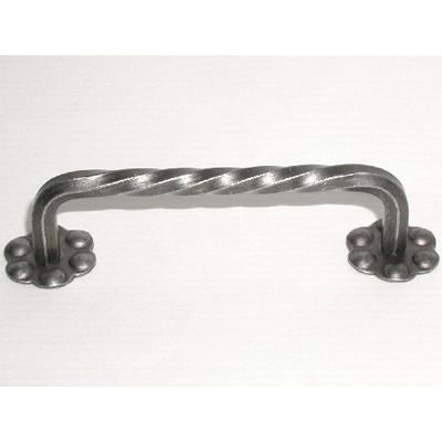 Top Knobs M649 Thin Twist D-Pull w/Backplate 3 15/16" (c-c) - Pewter