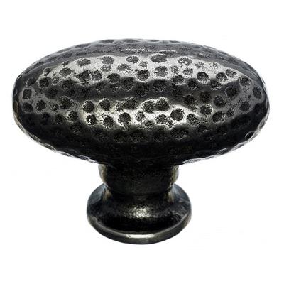 Top Knobs M70 - Warwick Oval Knob 1 1/2 x 3/4 - Cast Iron - Chateau Collection 