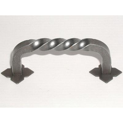 Top Knobs M709 Twist D-Pull w/Backplates 3" (c-c) - Pewter