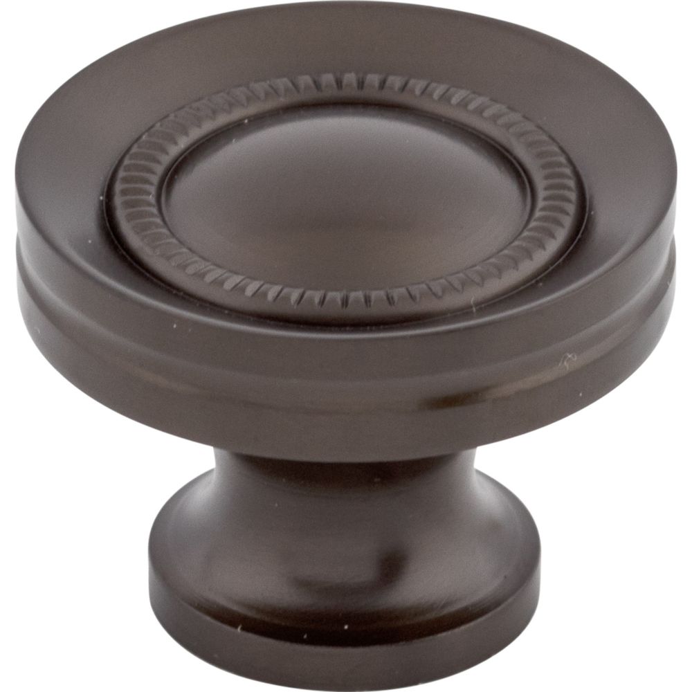 Top Knobs M755 Button Faced Knob 1 1/4" - Oil Rubbed Bronze