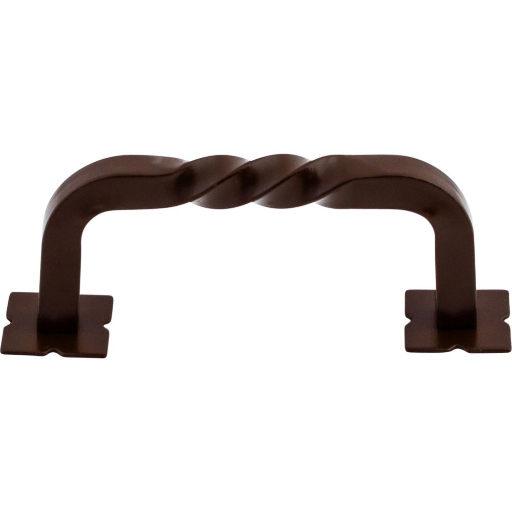 Top Knobs M783 Square Twist D-Pull w/Backplates 3" (c-c) - Oil Rubbed Bronze