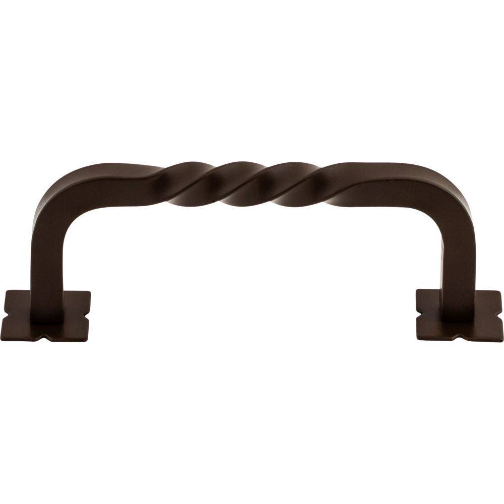 Top Knobs M784 Square Twist D-Pull w/Backplates 3 3/4" (c-c) - Oil Rubbed Bronze