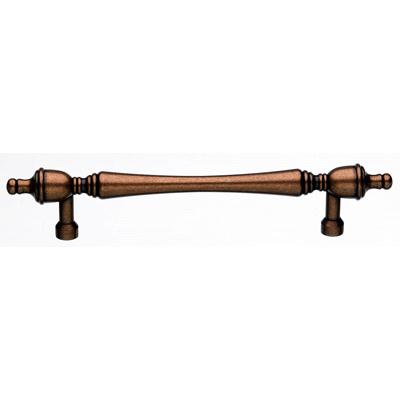 Top Knobs M860-7 Somerset Finial Pull 7" (c-c) - Old English Copper