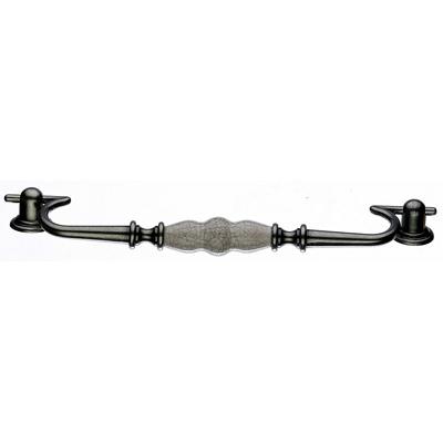 Top Knobs M92 - Drop Pull 8 7/8 (c-c) - Pewter Antique and Antique Crackle - Chateau Collection 