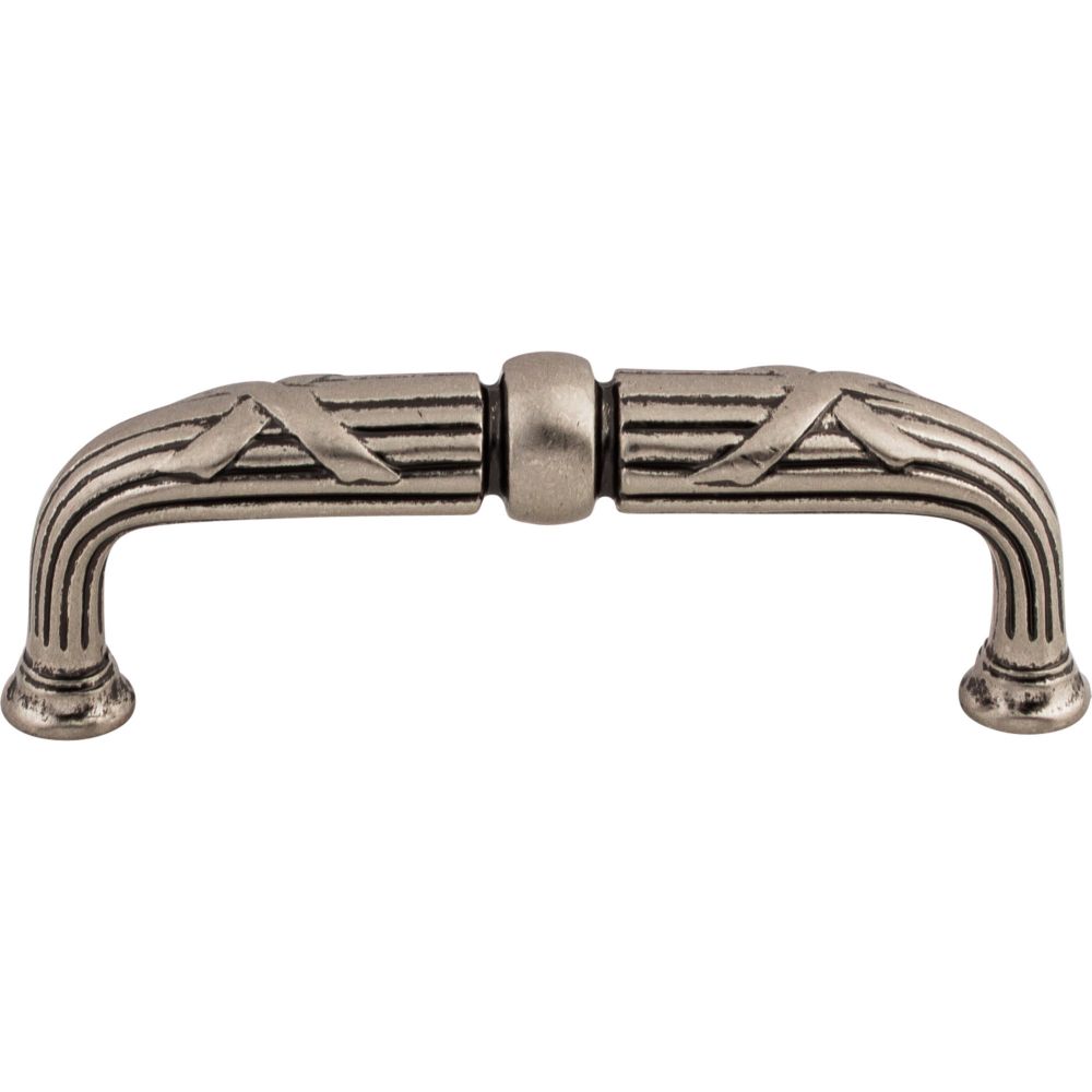 Top Knobs M935 Ribbon & Reed D-Pull 3 3/4" (c-c) - Pewter Antique
