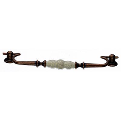 Top Knobs M94 - Drop Pull 8 7/8 (c-c) - Old English Copper and Bone Crackle - Chateau Collection 