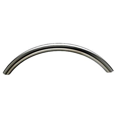 Top Knobs SS14 Solid Bowed Bar Pull 3 3/4" (c-c) - Brushed Stainless Steel