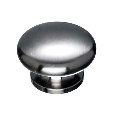 Top Knobs SS19 Flat Round Knob 1 1/2" - Brushed Stainless Steel