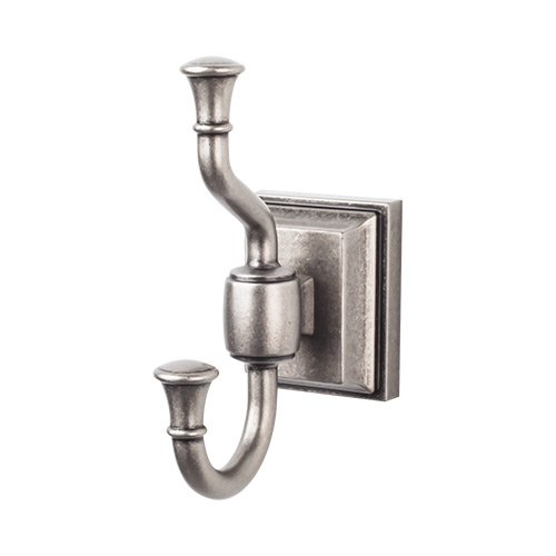 Top Knobs STK2AP Stratton Bath Double Hook - Antique Pewter
