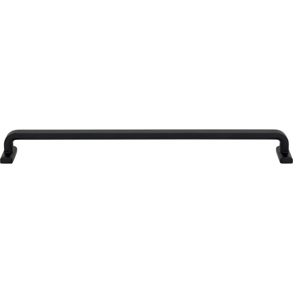 Top Knobs TK3167BLK Harrison Pull 12" Center to Center in Flat Black
