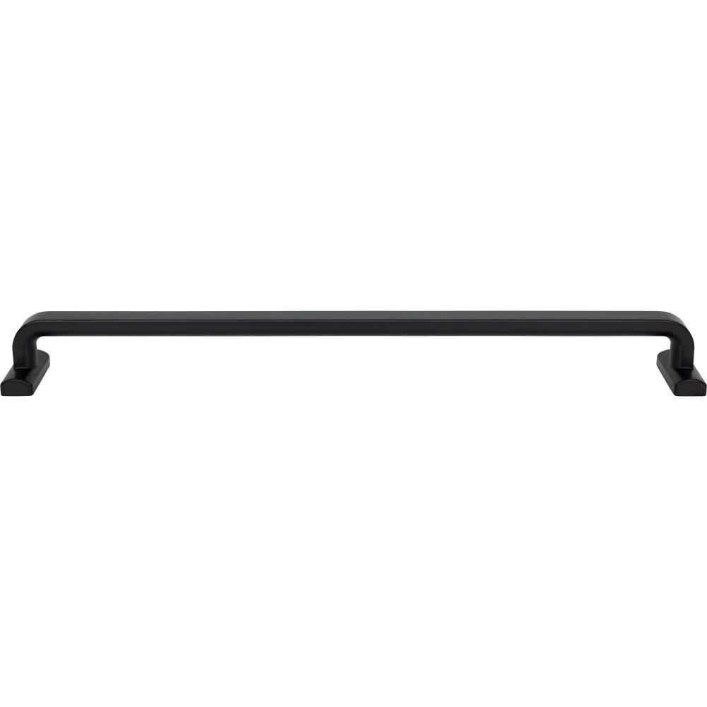 Top Knobs TK3169BLK Harrison Appliance Pull 18" Center to Center in Flat Black